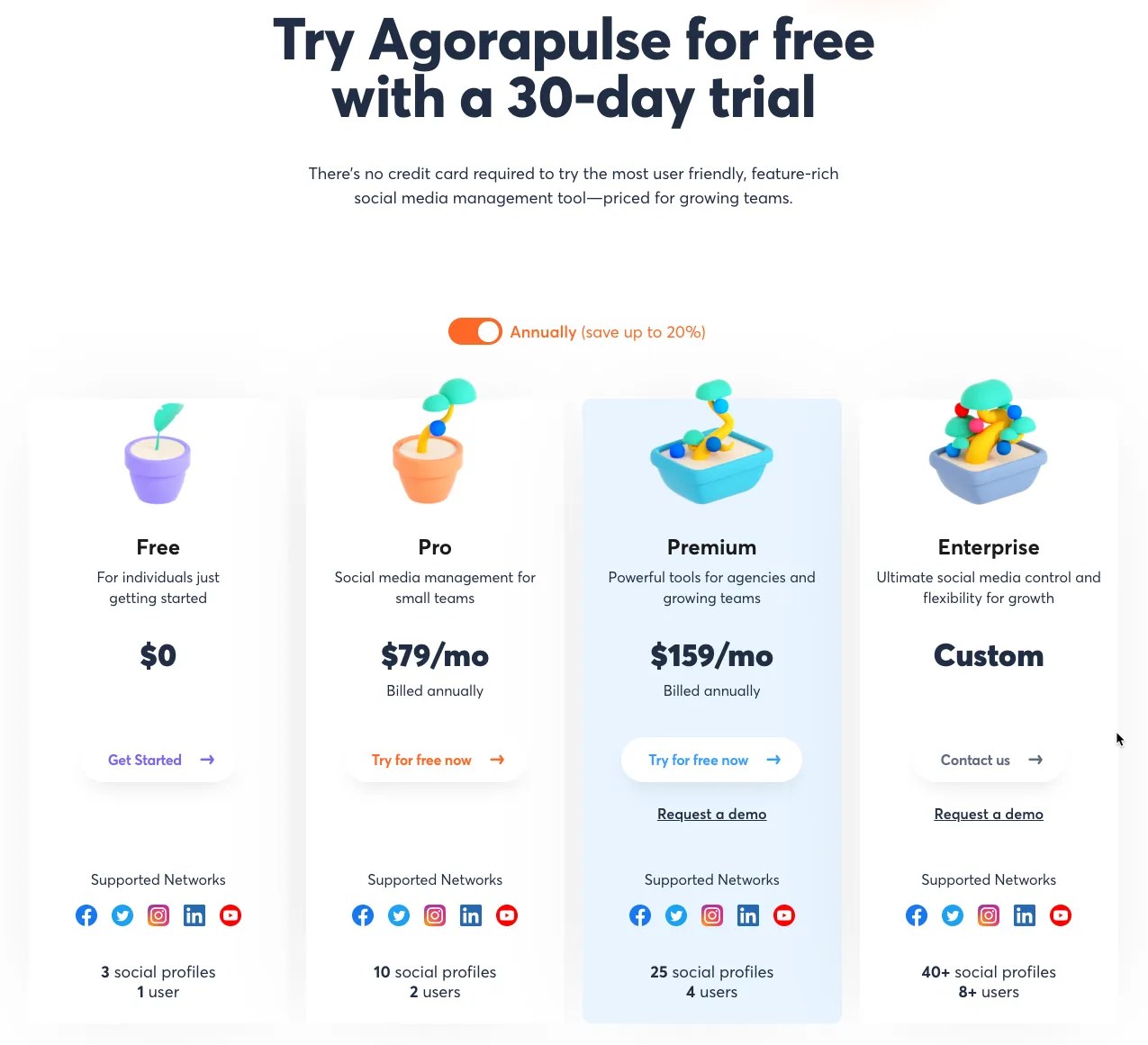 Pricing for Agorapulse, Social Media Management Tool