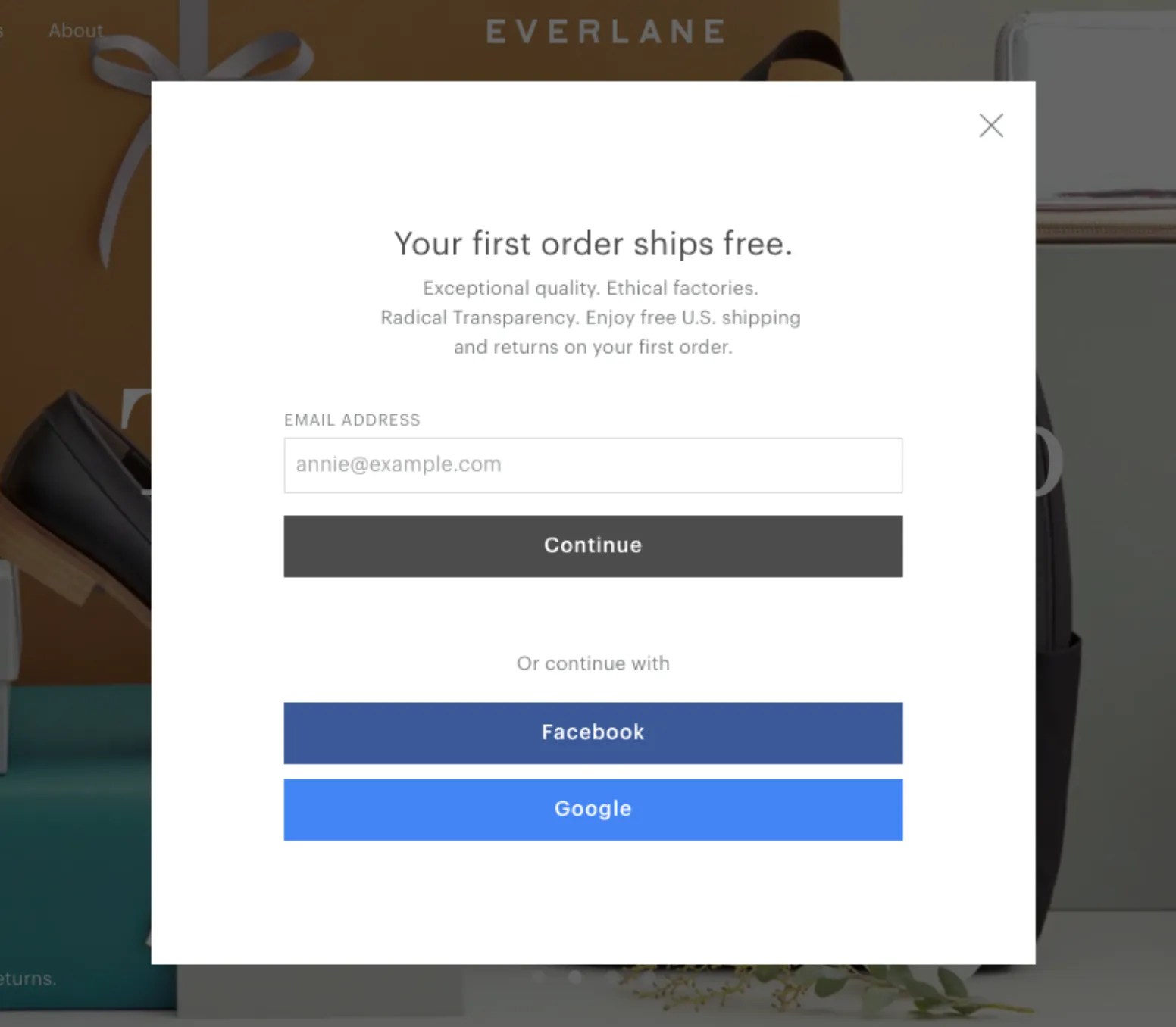 eCommerce Example - Everlane