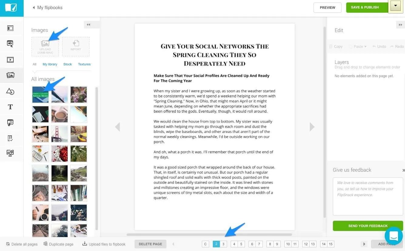 Using Flipsnack to create a gorgeous online PDF from blog post.