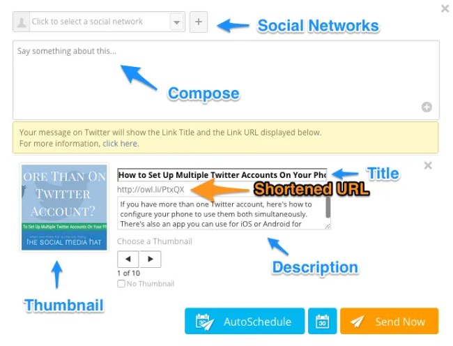 Changes to Hootlet and Shortened URL position.