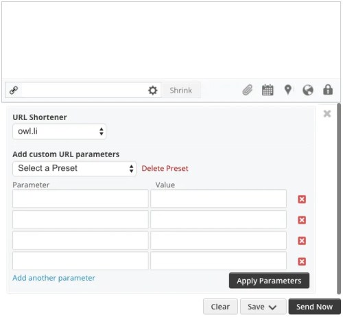 Fill in parameters