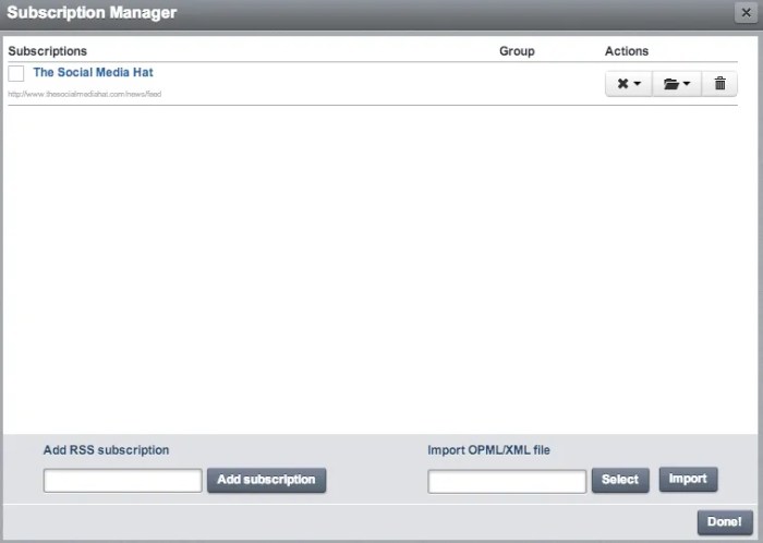 HootSuite Subscription Manager