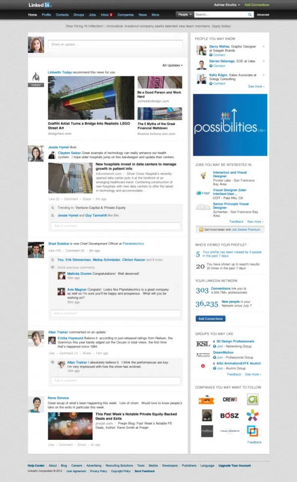 LinkedIn Rolls Out New Design