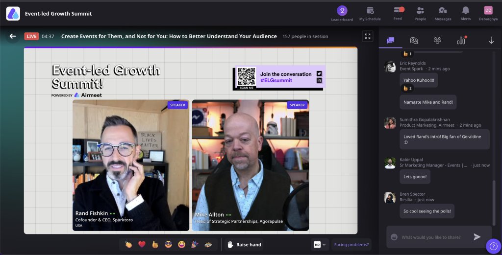 Rand Fishkin spoke at Airmeet's Event-led Growth Summit thanks to a virtual event backup plan.