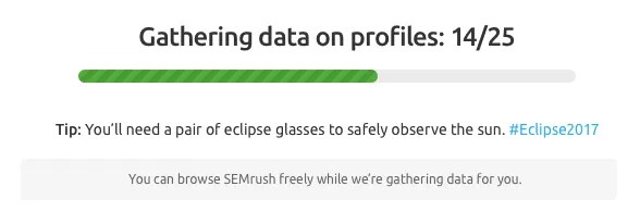 SEMrush: Interface Eclipse