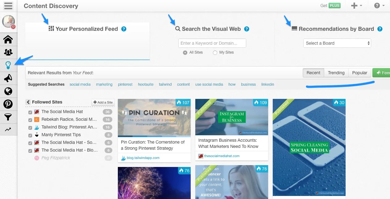 Use Tailwind to find and schedule content from your feeds and the web overall.