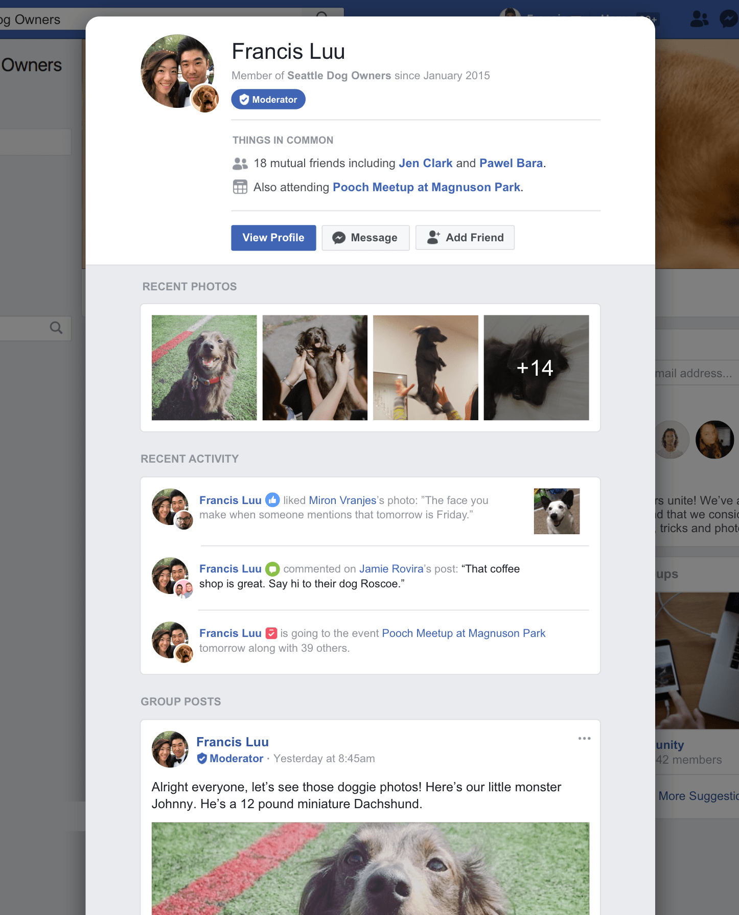 Member Profiles for Facebook Groups